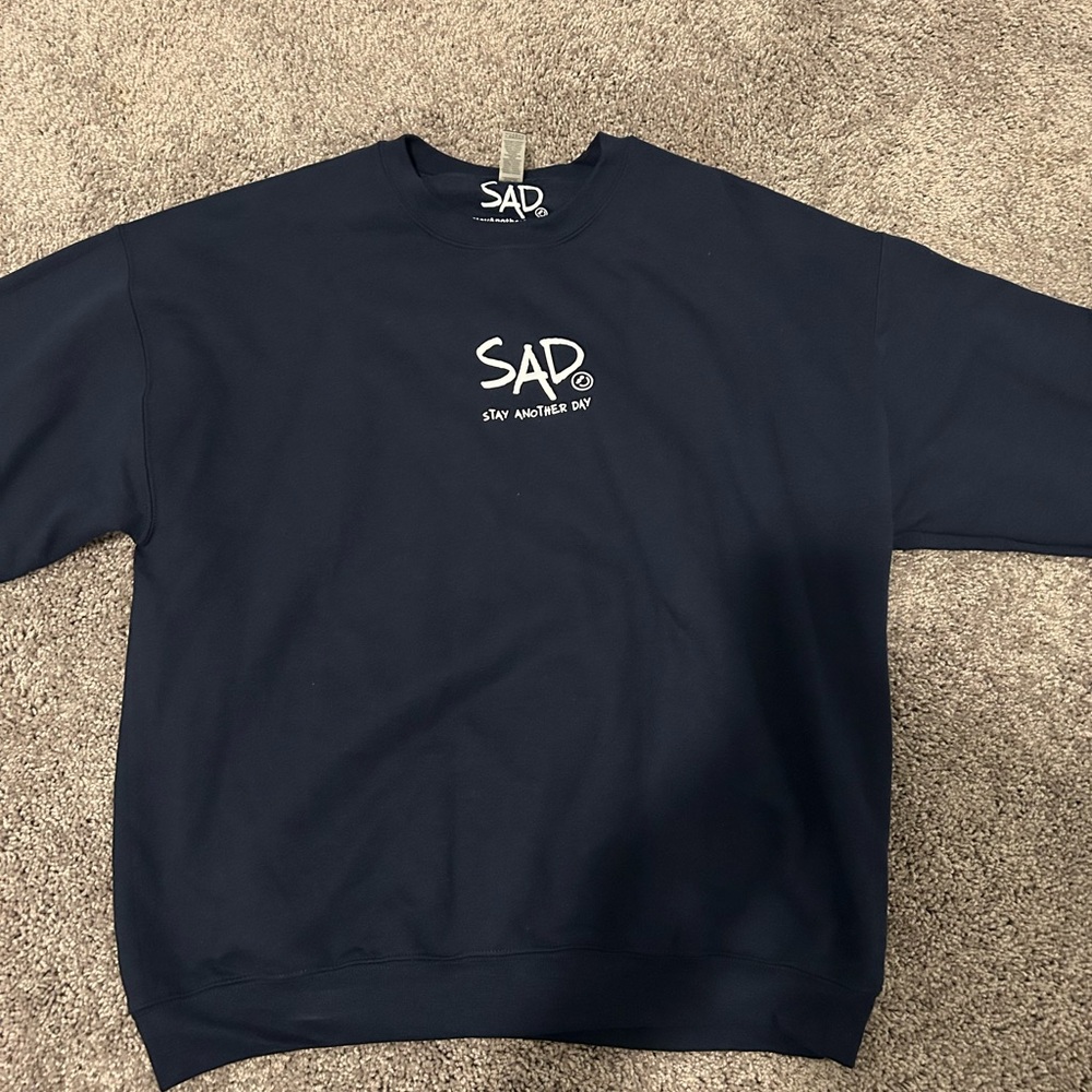 Stay Another Day Navy Blue Men's Sweater